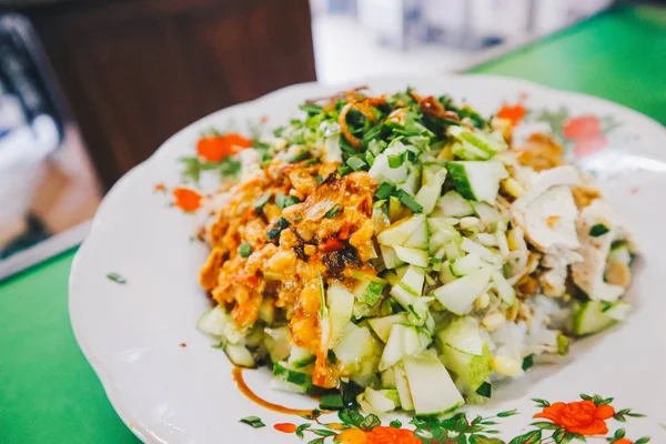 Sega Lengko Nasi Lengko Lengko Rice Uma Comida Vegetariana Tradicional — Fotografia de Stock