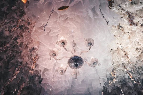 Antique Belas Luzes Decoração Lâmpada Bela Decoração Para Casamento Flores — Fotografia de Stock