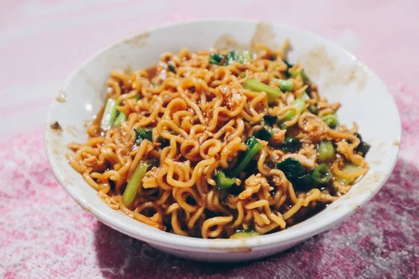 Mie Dok Dok Mie Get Indonesian Noodles Soup Made Fried — Stock Photo, Image