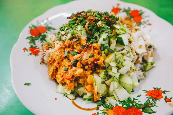 Sega Lengko Nasi Lengko Lengko Rice Uma Comida Vegetariana Tradicional — Fotografia de Stock