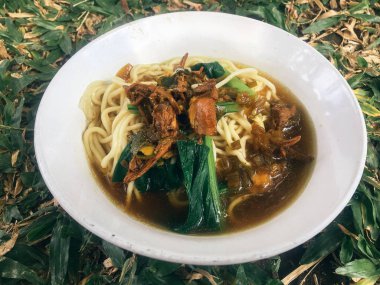 Kasede Tay erişte tarzı Closeup.