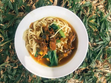 Kasede Tay erişte tarzı Closeup.