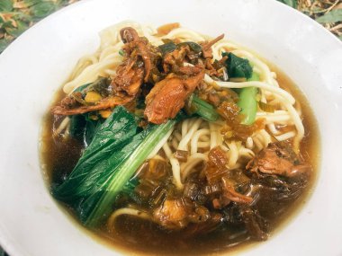 Kasede Tay erişte tarzı Closeup.