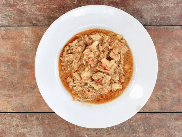 Draufsicht Auf Trockenfleisch Mit Petersilie — Stockfoto