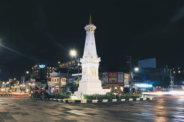 Yogyakarta Indonesië November 2019 Tugu Jogja Yogyakarta Monument Indonesië Nacht — Stockfoto