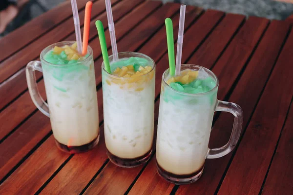 Cendol Java Boisson Traditionnelle Cendol Est Dessert Populaire Sucré Glacé — Photo