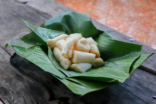 Тапаї Тапе Або Peuyeum Традиційні Харчові Закуски Індонезії Зроблені Ферментованого — стокове фото