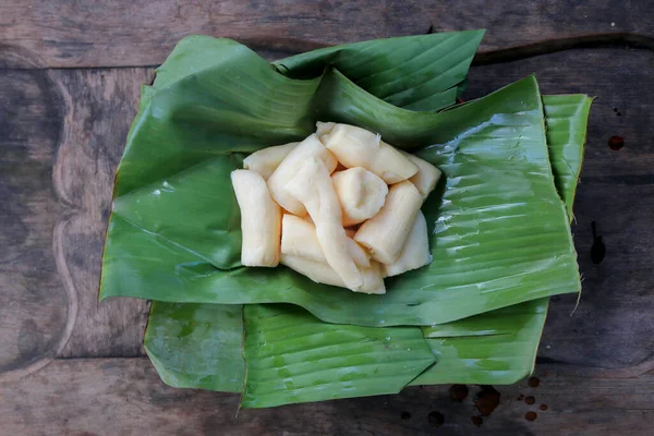 Tapai Tape Peuyeum Traditional Food Snack Indonesia Made Fermented Cassava — Φωτογραφία Αρχείου