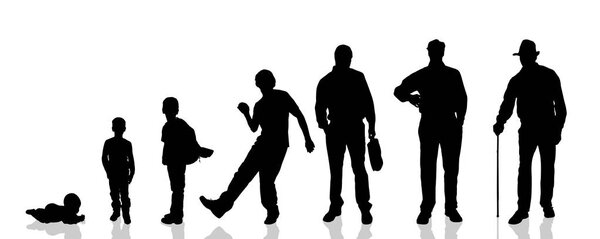 Vector silhouette generation on a white background.