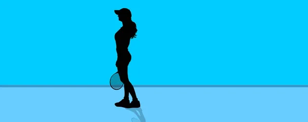 Векторный Силуэт Женщины Которая Занимается Спортом — стоковый вектор
