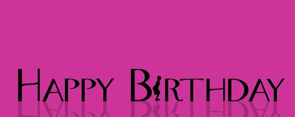 Vector Illustration Words Happy Birthday — Stock Vector