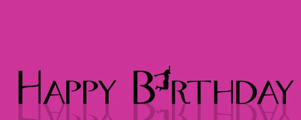 Vector Illustration Words Happy Birthday — Stock Vector