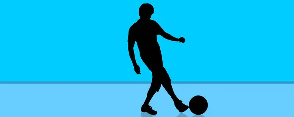 Silueta Vectorial Hombre Que Hace Deporte — Vector de stock