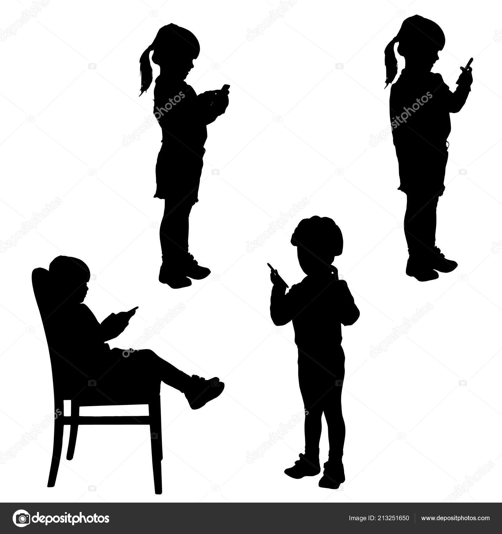 전화를 여자의 실루엣 스톡 벡터 - ©MAJIVECKA 213251650, image size:1600x1700