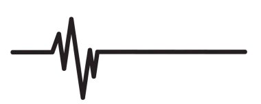 Beyaz bir arka plan üzerinde kalp nabız vektör çizim.