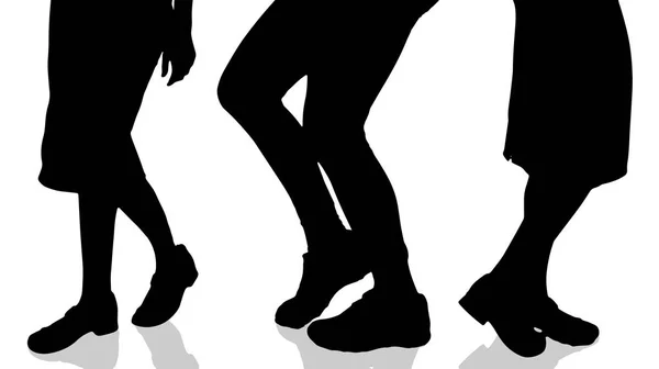 女性的脚 在白色背景上的向量轮廓 — 图库矢量图片