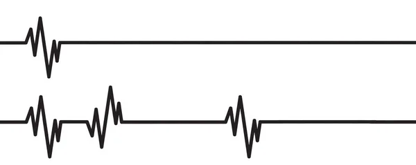 Vector Illustration Heart Pulse White Background — Stock Vector