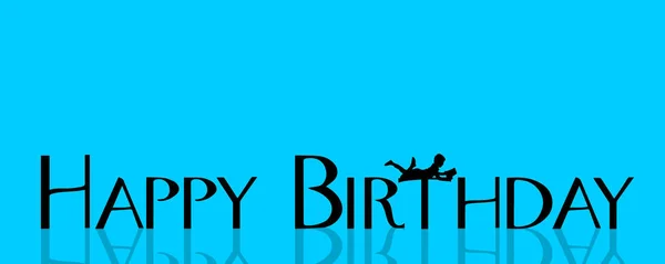 Vector Illustration Words Happy Birthday — Stock Vector