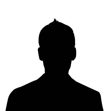 Adam beyaz zemin üzerine siluet vektör.