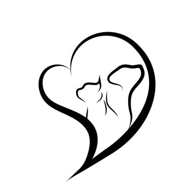 Beyaz bir arka plan üzerinde hayvan logo vektör.