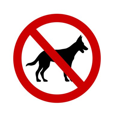 Beyaz bir arka plan üzerinde ban köpek vektör çizim.