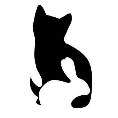 Beyaz bir arka plan üzerinde hayvan logo vektör.