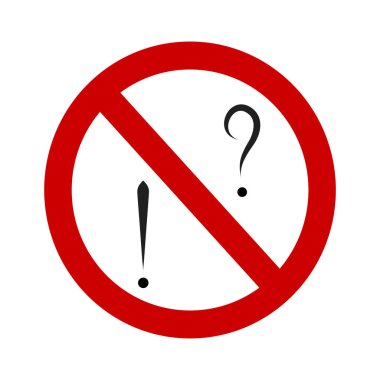 Beyaz bir arka plan yasağı vektör çizim işaretler.