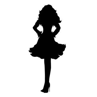 Beyaz arka plan üzerinde kadın silüeti vektör.