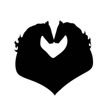 Beyaz bir arka plan üzerinde vektör at logo.