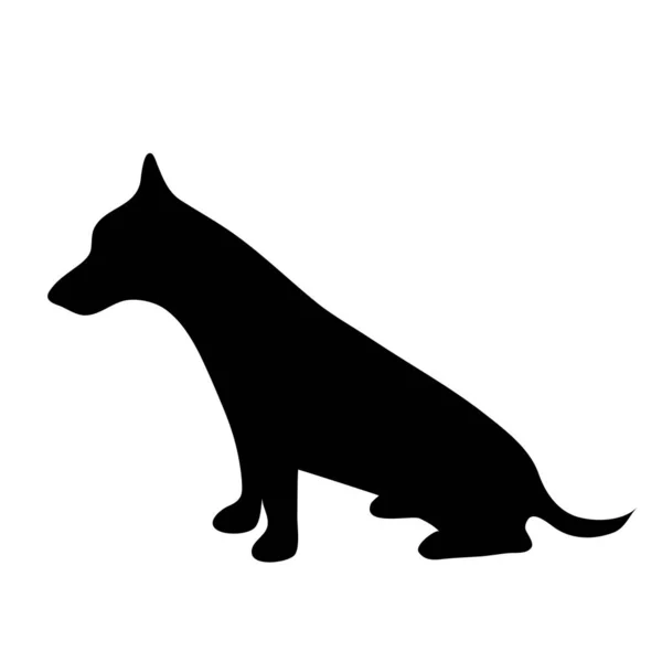 Vektor Ilustrasi Anjing Pada Latar Belakang Putih - Stok Vektor