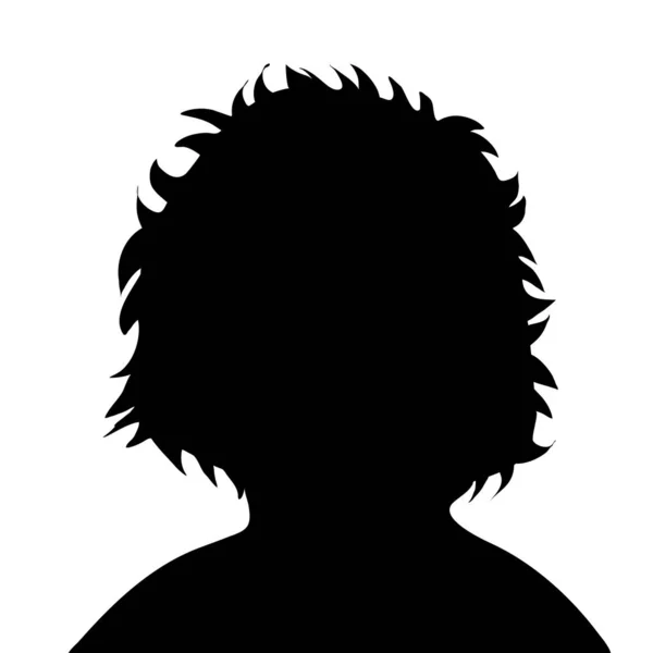 Silhouette Vectorielle Enfant Sur Fond Blanc — Image vectorielle