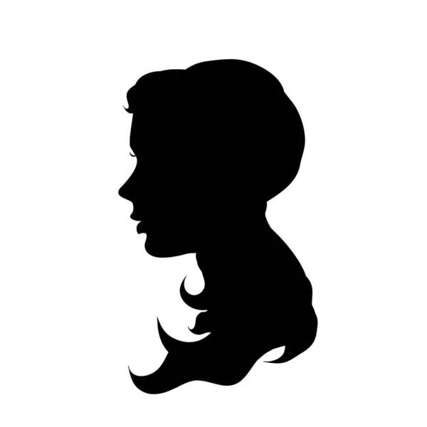Vector Illustration Woman Face White Background — Stock Vector