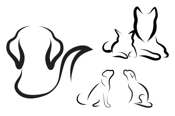 Logo Animal Vectorial Sobre Fondo Blanco — Archivo Imágenes Vectoriales