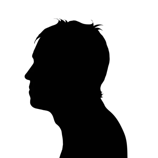 Silhouette Vectorielle Homme Sur Fond Blanc — Image vectorielle