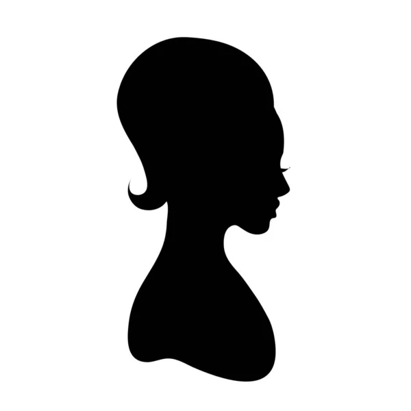 Logo Vektor Dari Wanita Muda Cantik Dengan Latar Belakang Putih - Stok Vektor