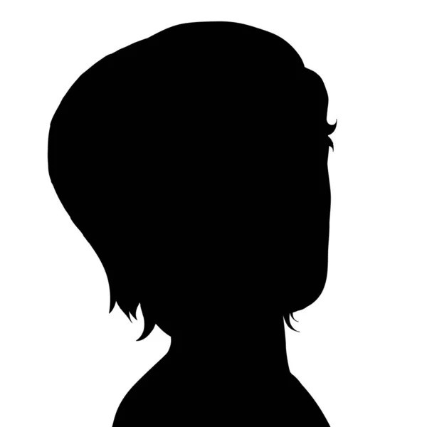 Silhouette Vectorielle Femme Sur Fond Blanc — Image vectorielle