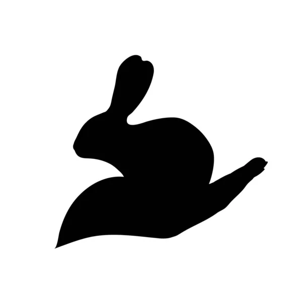 Vector Rabbit Logo White Background — Stock Vector