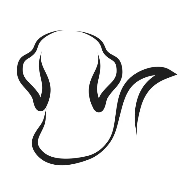 Illustration Vectorielle Logo Chien Sur Fond Blanc — Image vectorielle