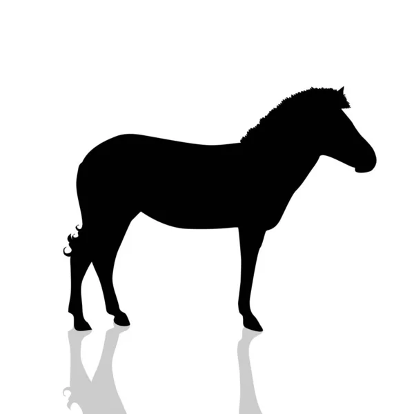 Vector Paard Logo Een Witte Achtergrond — Stockvector
