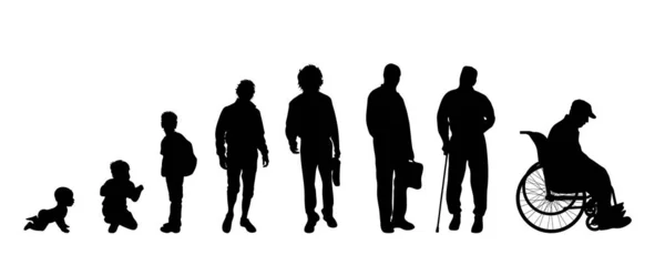 Vector Silhouette Generation People — Stock Vector