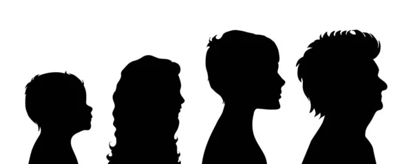 Vector Silhouet Van Vrouw Witte Achtergrond — Stockvector