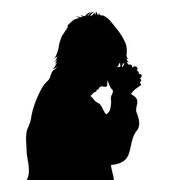 Download Praying cartoon boy | Cartoon Boy Praying — Stock Vector ...