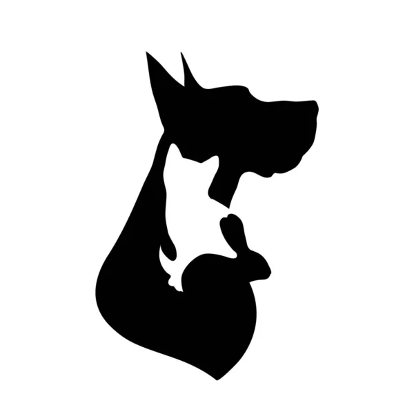 Векторный Логотип Животных Белом Фоне — стоковый вектор