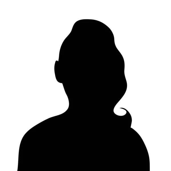 Векторный Логотип Молодой Красивой Женщины Белом Фоне — стоковый вектор