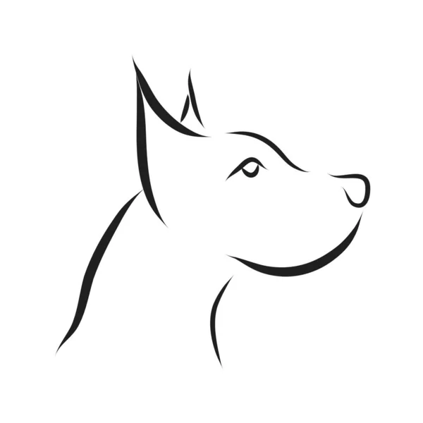 Ilustración Vectorial Del Perro Sobre Fondo Blanco — Vector de stock