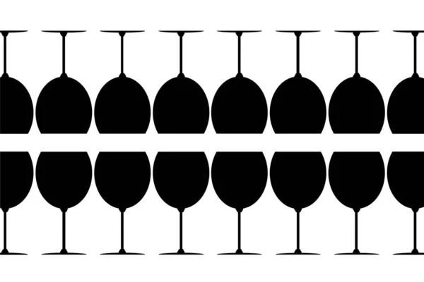 Vektor Silhuett Glas Vit Bakgrund — Stock vektor