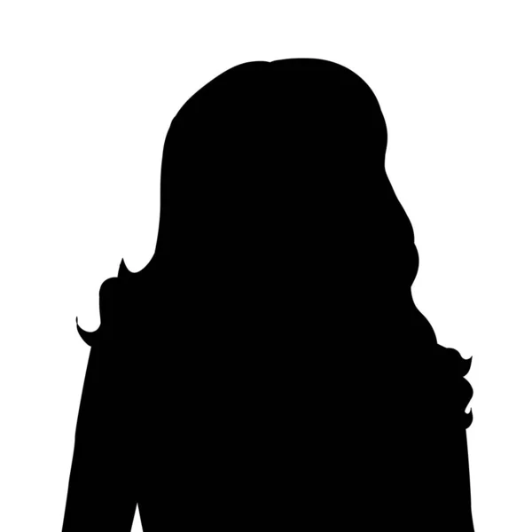 Vector Silhouette Woman White Background — Stock Vector