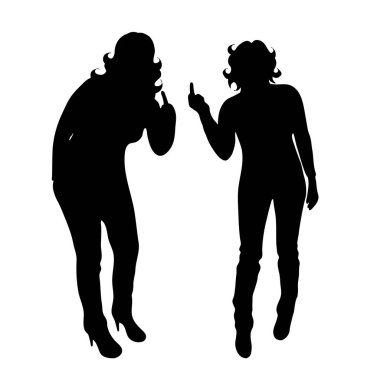 Beyaz arka plan üzerinde kadın silüeti vektör.