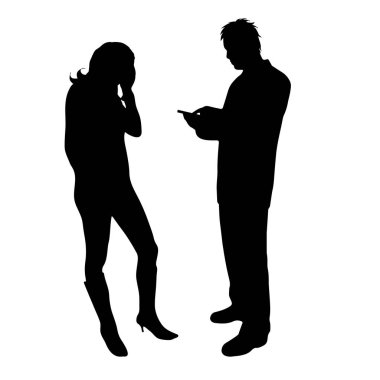 Beyaz arka planda kaç siluet vektör.