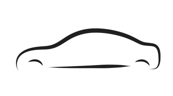 Vector Illustration Car Logo White Background — Stock Vector